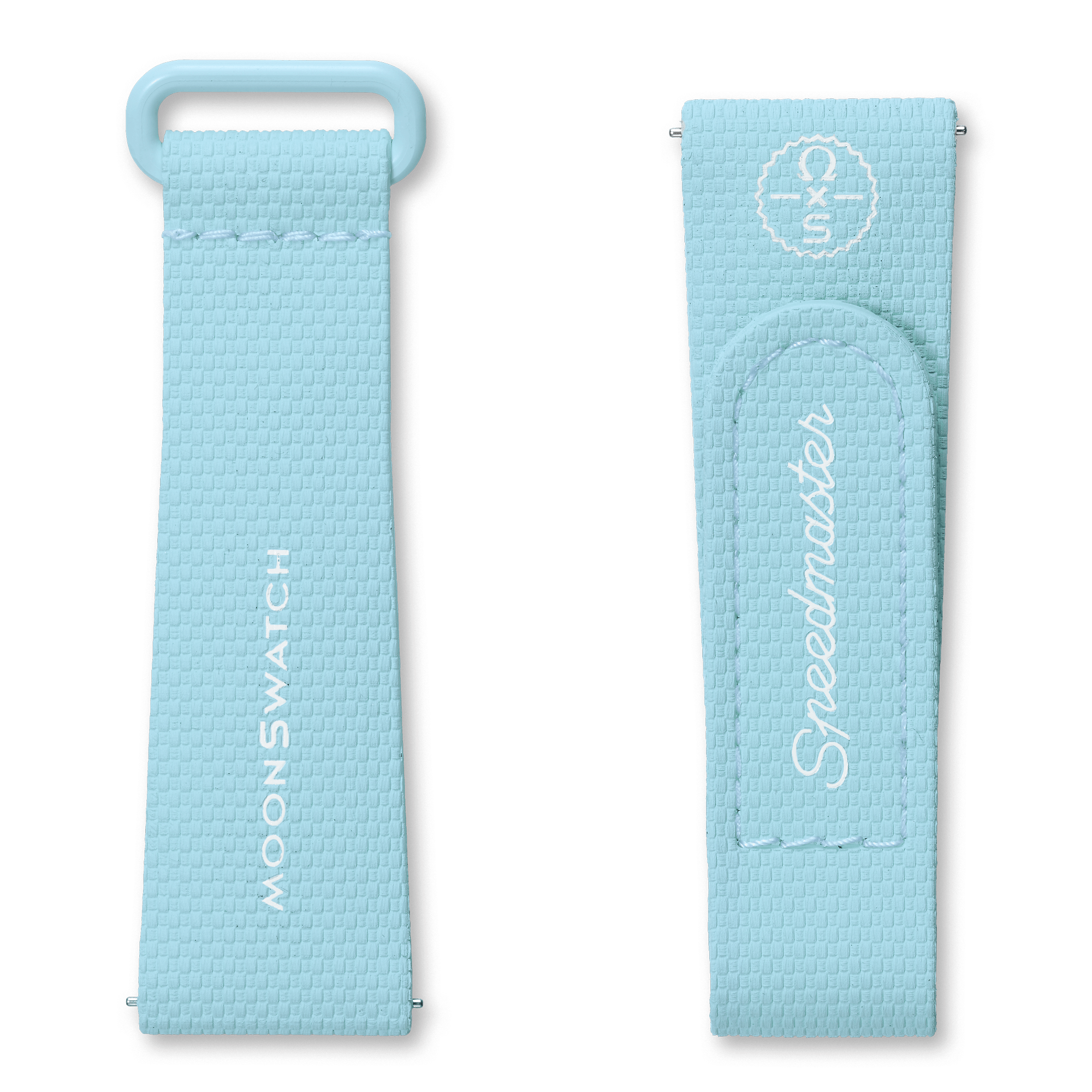 MOONSWATCH橡胶表带 浅蓝/白,BIOCERAMIC MOONSWATCH,￥340