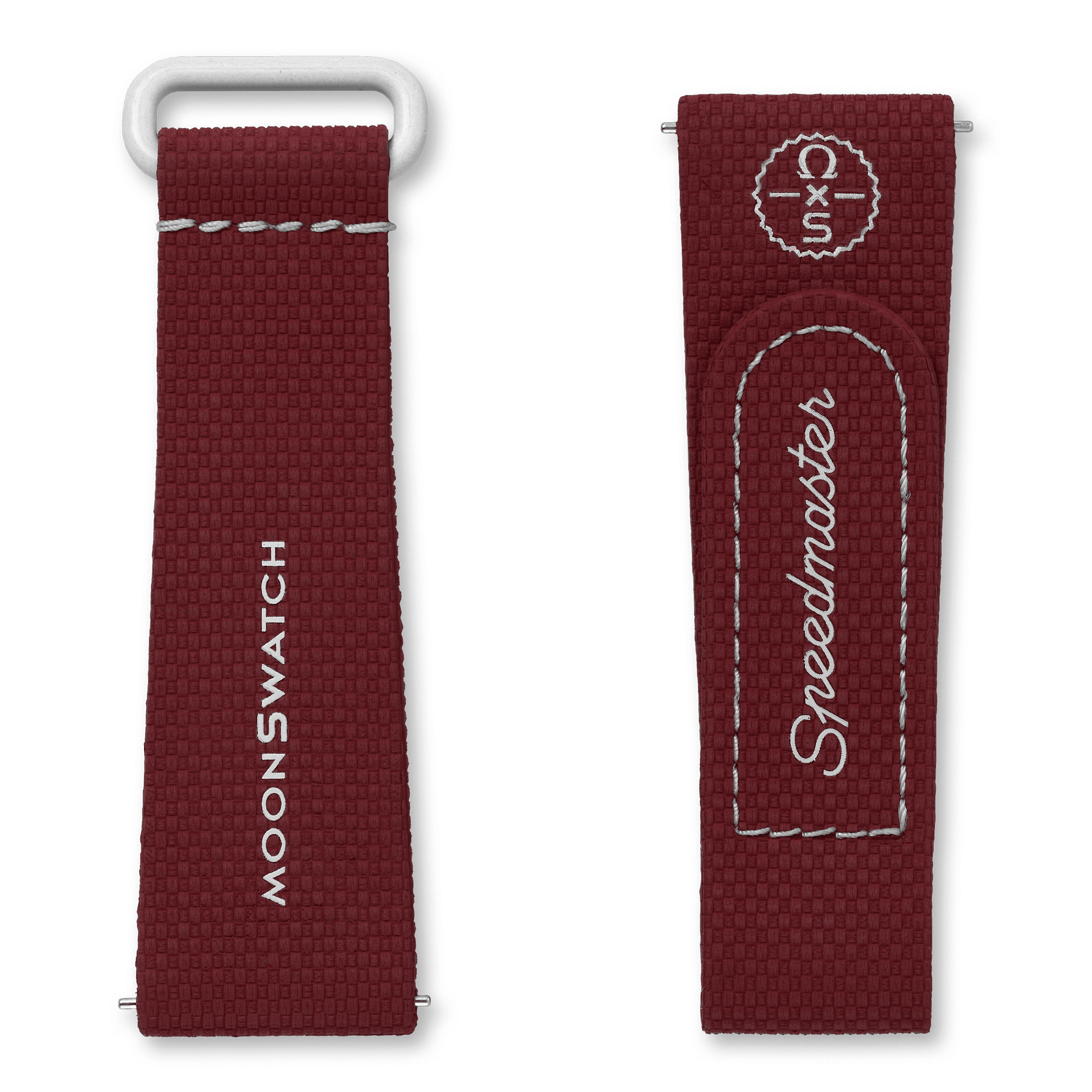 MOONSWATCH橡胶表带 波尔多红/浅灰,BIOCERAMIC MOONSWATCH,￥340